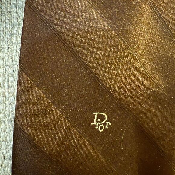 J. Garcia and Christian Dior Beige and Black Patterned Tie and brown tie - Picture 4 of 7